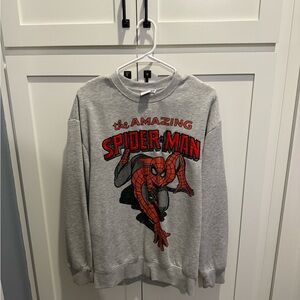 Aeropostale Spider-Man Graphic Gray Sweatshirt